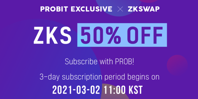 With USD 190M TVL in Just 10 Days after Mainnet Launch, ZKswap Prepares for ProBit Exclusive Feature March 2