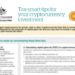 The ATO Publish Crypto Tax Tips Sheet 2021