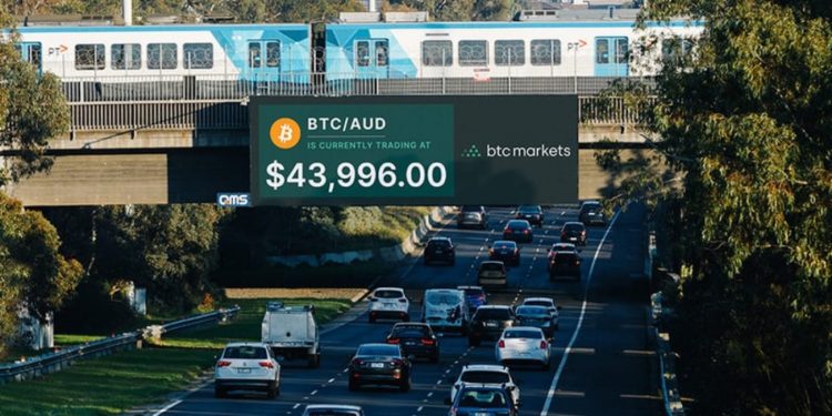 Australia’s First Live Crypto Price Ticker Billboard Goes Live