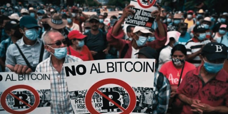 Anti Bitcoin Protests Fill The Streets Of El Salvador Amid BTC Legal Tender Launch