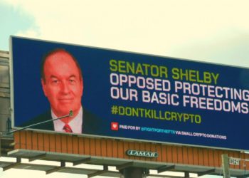 Crypto Enthusiasts Purchase Billboard Attacking US Senator