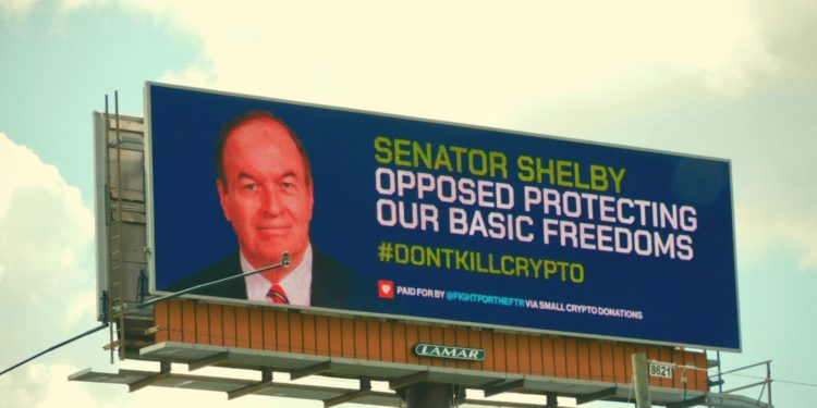 Crypto Enthusiasts Purchase Billboard Attacking US Senator