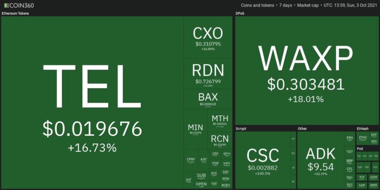Top 10 Performing Cryptos Of The Week, 26 Sep – 03 Oct 2021