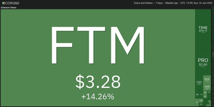 Top 10 Performing Cryptos Of The Week, 9-16 January 2022