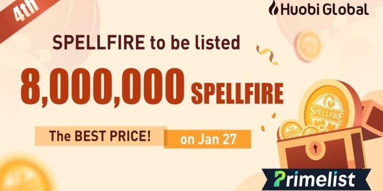 Spellfire to Huobi Primelist on January 27th