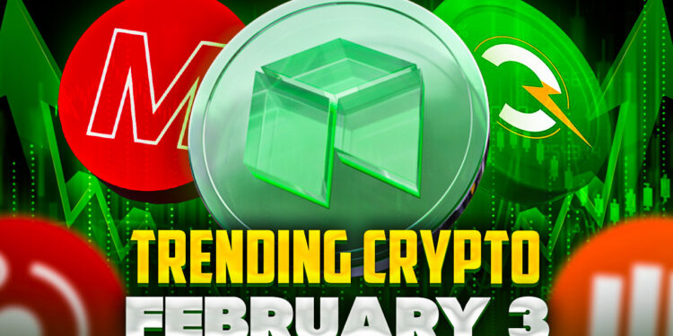 Top 5 Trending Cryptocurrency Today February 3 – MEMAG, NEO, FGHT, RNDR, CCHG