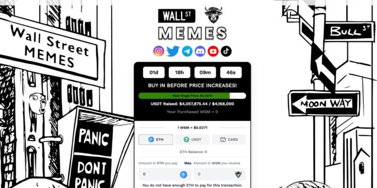 Wall Street Memes Crypto Raises $4 Million in Just 10 Days – Secure Your Spot Before the Next Pepe Coin Sells Out