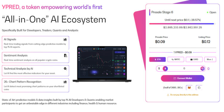 Web3 AI-Intelligence Platform yPredict’s Product Rollout Going From Strength to Strength as $YPRED Presale Surges Towards $3 Million
