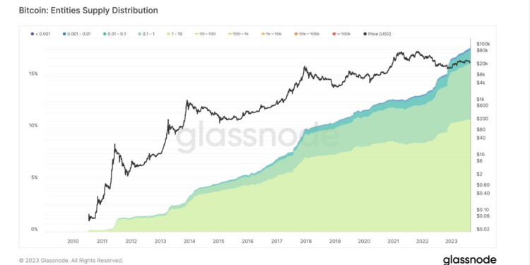 Bitcoin wealth distribution leans toward decentralization as small investors take the lead