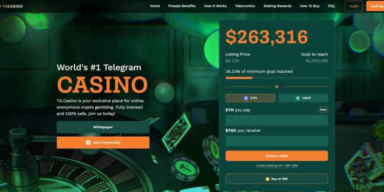 Web3’s Hottest GambleFi Presale TG.Casino Surges Beyond $250,000 – Get In Early Before $TGC Pumps