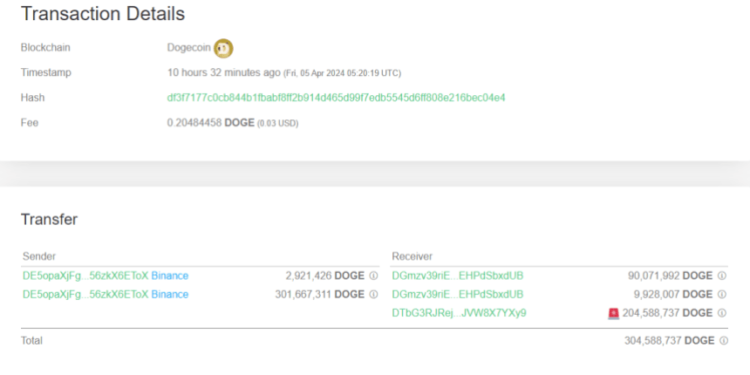 Dogecoin Whale Takes $52.3 Million In DOGE Off Binance, Sign Of Buying?