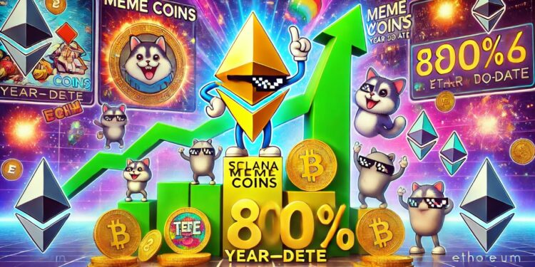 Solana Meme Coins Outperform Ethereum 800% YTD