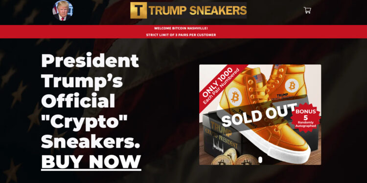 Donald Trump Sells Bitcoin Sneakers, You Can Already Get Them on eBay
