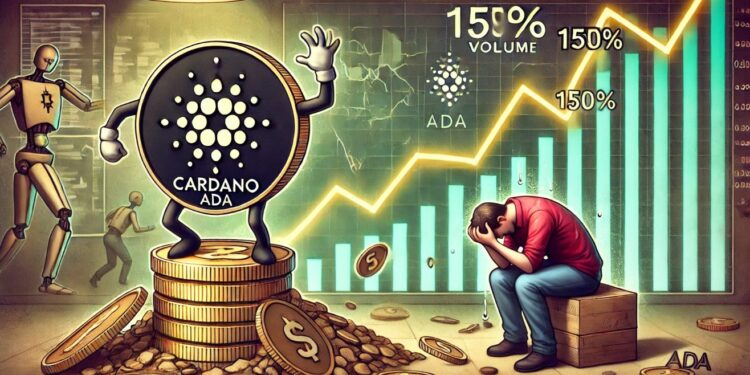 Cardano Sees Massive 150% Volume Surge, Yet ADA Price Stalls With 4% Decline
