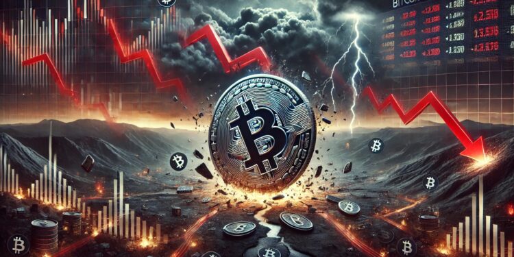 Bitcoin Descending Triangle Formation Says A Crash Is Coming, How Low Can It Go?