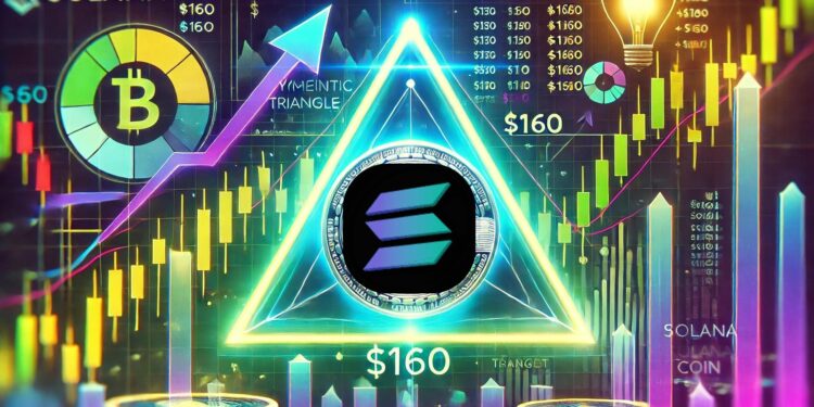 Solana (SOL) Consolidates in Symmetrical Triangle – Analyst Reveals $160 Target On Breakout