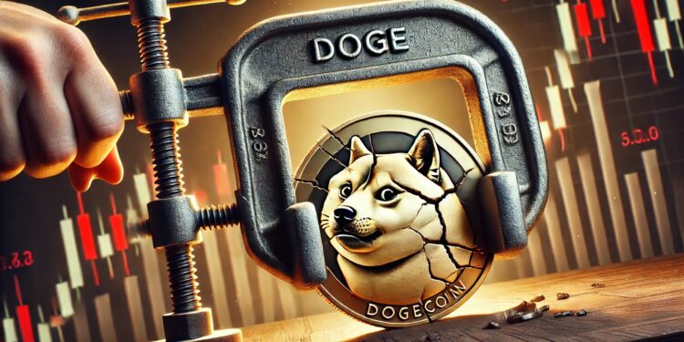 Dogecoin Bollinger Bands Squeezes Tighter Than It Was Before 2021 Rally, What This Means