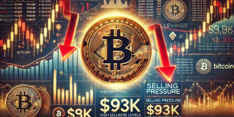 Bitcoin Leverage Remains High – Data Reveals Selling Pressure Above $93K