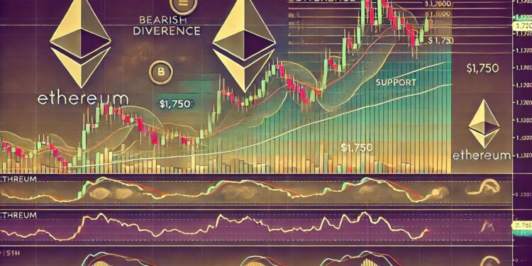 Ethereum Shows 4H Bearish Divergence – Can Bulls Hold $1,750?