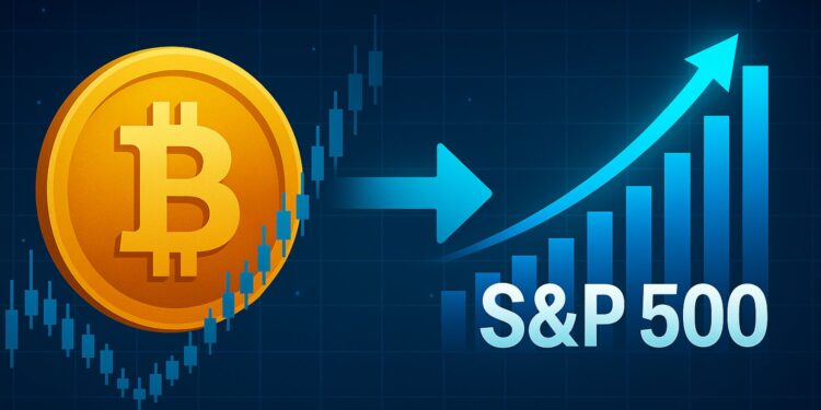 Bitcoin–S&P 500 Correlation Hits 80%, Tying Crypto To Stocks