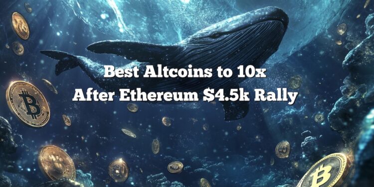 Best Altcoins to 10x After Ethereum’s $4.5K Breakout and $265K Whale Moves Best Altcoins to 10x as Ethereum Hit $4.5K and Whales Buy $265K