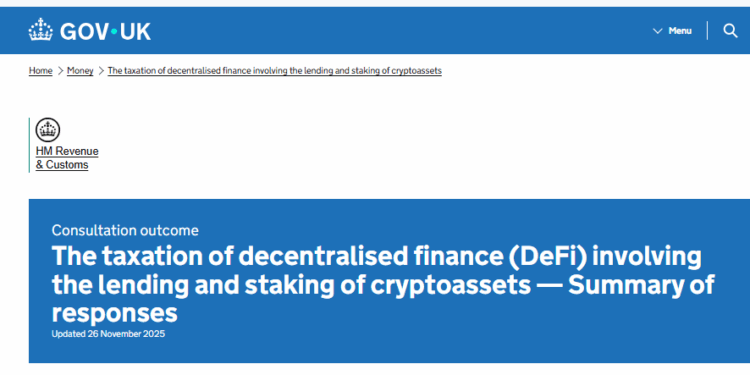UK Scraps DeFi Capital Gains Tax on Crypto Lending — “No Gain, No Loss” Until Sale