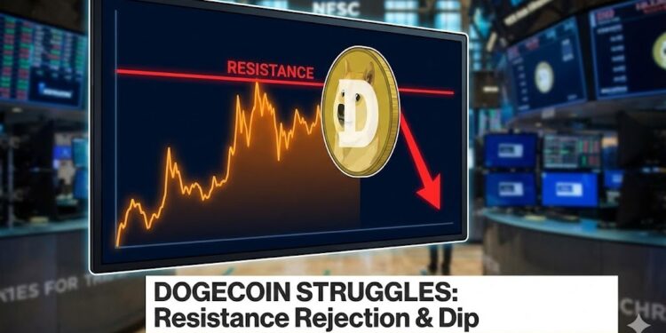 Dogecoin (DOGE) Meets Resistance and Hesitates, Market Tone Changes