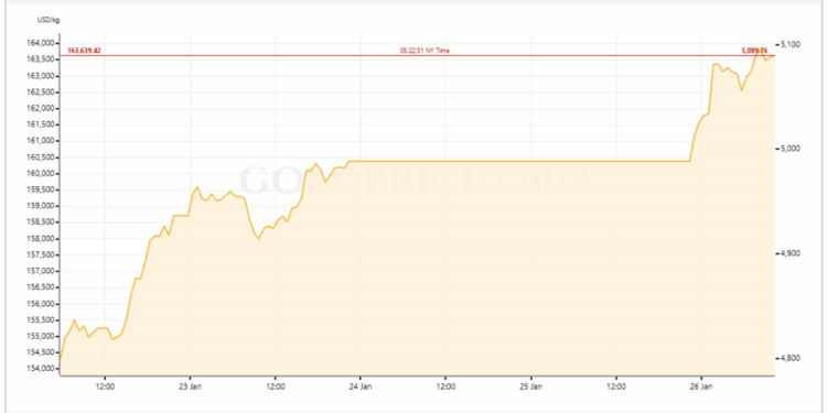 Gold Hits Record $5K While Bitcoin Struggles To Keep Pace