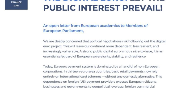70 Economists Urge EU to Launch Public Digital Euro Over Private Stablecoins