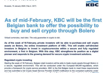 Belgium’s KBC Bank Makes History With First-Ever Bitcoin and Ether Trading Under MiCA