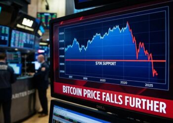 Bitcoin Price Falls Further, Raising Stakes At The $70K Support