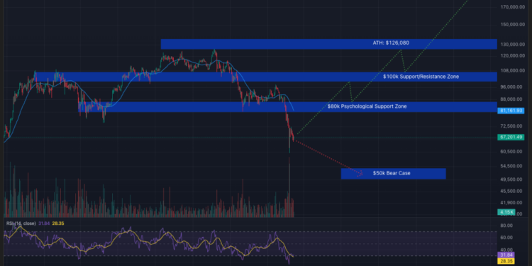 US Spot Bitcoin ETFs See $410M in Outflows as BTC Slips Below $66K