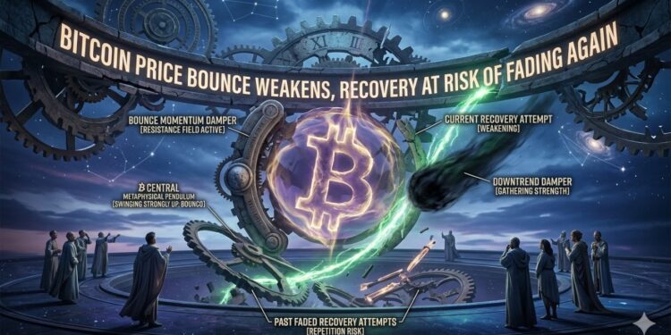 Bitcoin Price Bounce Weakens, Recovery at Risk of Fading Again