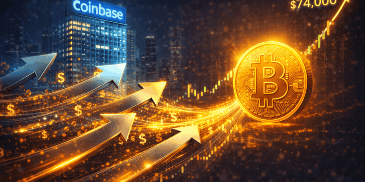 Bitcoin Surge To $74,000 Fueled By US Institutions, Coinbase Premium Signals