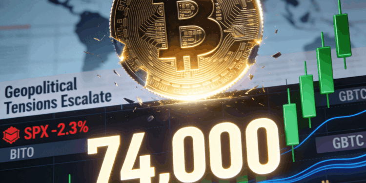 Bitcoin Price Hits $74K As Geopolitical Tensions Spike, Is BTC Poised For a Fresh Leg Down?