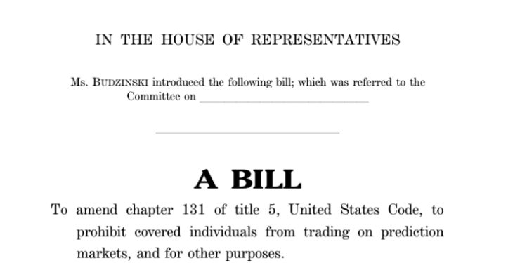 Lawmakers Introduce Second Bill Targeting Prediction Market Insider Trading