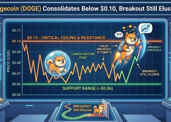 Dogecoin (DOGE) Consolidates Below $0.10, Breakout Still Elusive