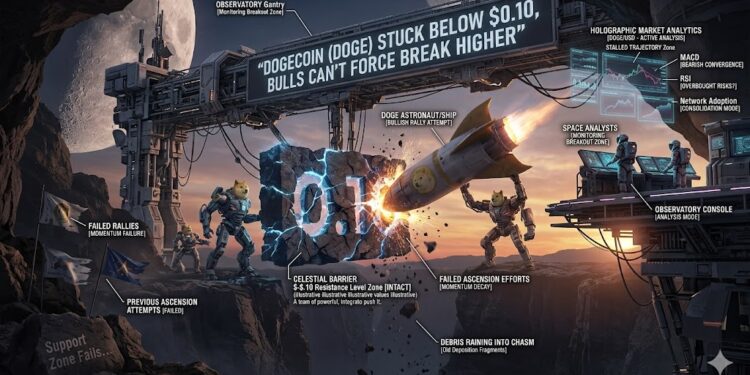 Dogecoin (DOGE) Stuck Under $0.10, Bulls Can’t Force Break Higher