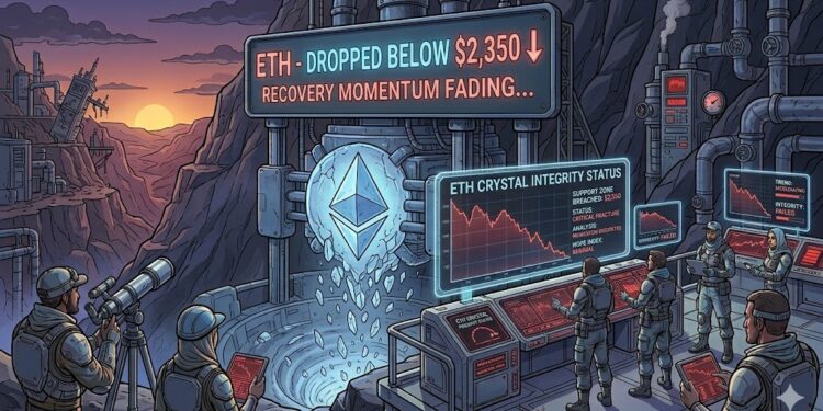 Ethereum Price Drops Below $2,350, Recovery Hopes Start To Fade