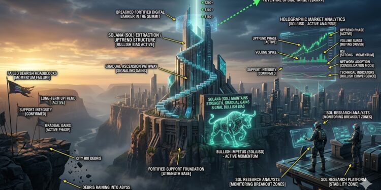 Solana (SOL) Maintains Strength, Gradual Gains Signal Bullish Bias