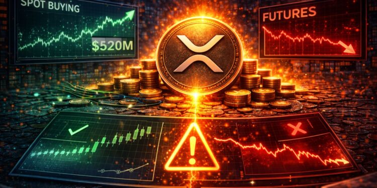 XRP Spot Buying Hits $520M While Futures Stay Negative. Here Is the Signal To Watch For A Real Move