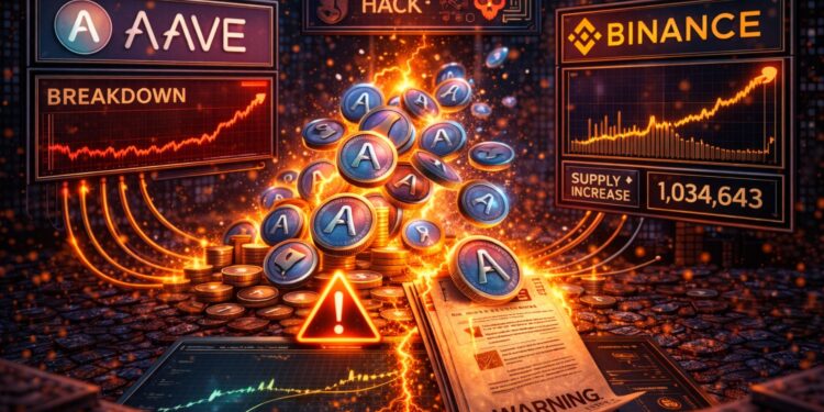 Aave Breakdown Deepens With Supply Flooding Back To Binance. Learn What Triggered The Rush