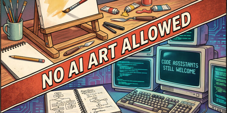No AI Art Allowed, Code Assistants Still Welcome