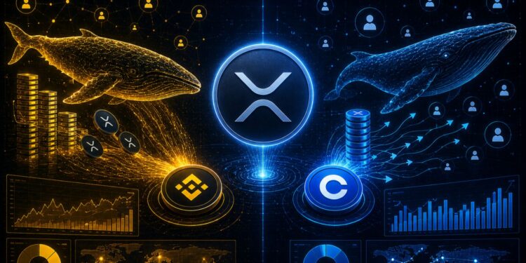 XRP Whale Dominance Returns To Binance While Coinbase Data Tells A Different Story