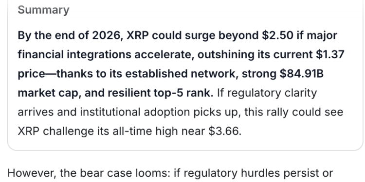Warren Buffet Agent (WarrenAI) AI Predicts XRP Price By End of 2026