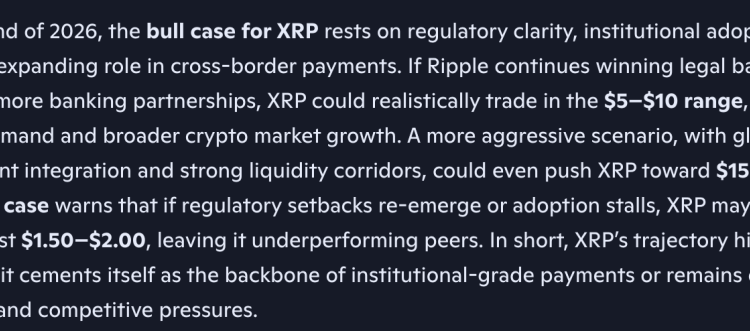 Microsoft Leading Copilot AI Predicts the Shocking Price of XRP by The End of 2026