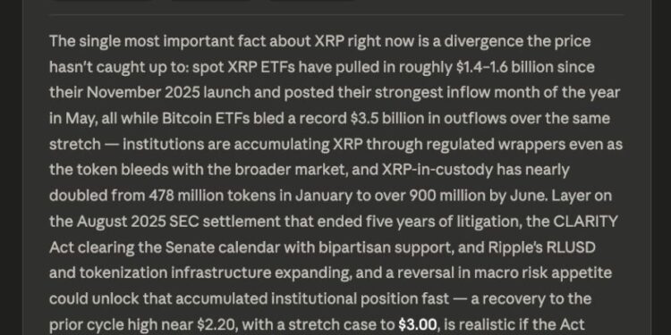 Claude AI Opus Predicts Stunning XRP Price by End of 2026