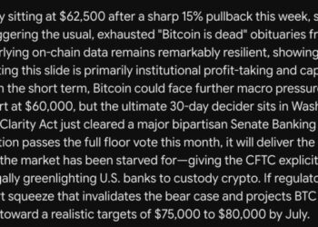 You Will Not Like Where Google Gemini AI Predicts Bitcoin Going in The Next 30 Days