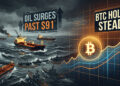 BTC Holds Steady as Iran Closes Strait of Hormuz and Oil Surges Past $91
