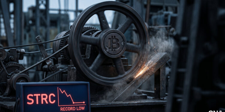 Strategy’s Bitcoin Flywheel Wobbles as STRC Sinks to Record Low